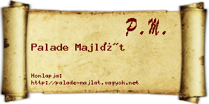 Palade Majlát névjegykártya